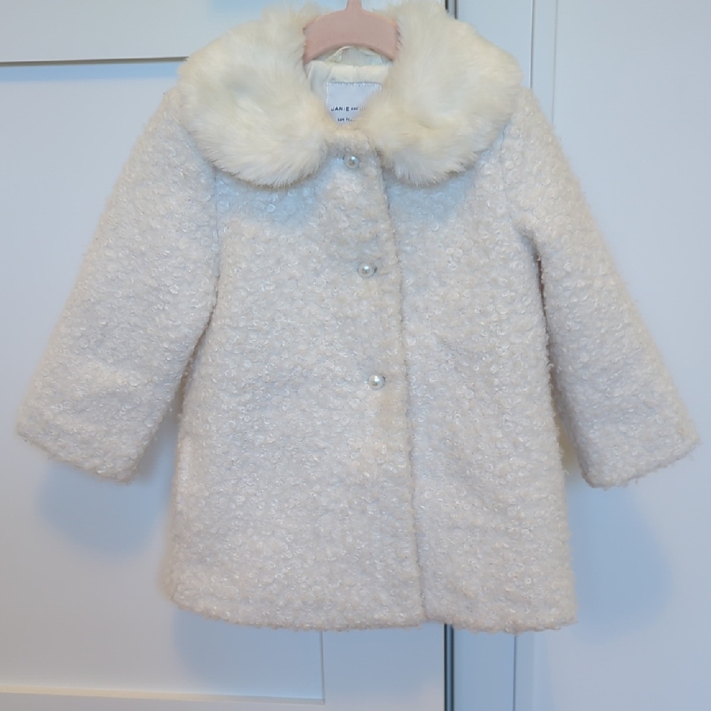 Janie and Jack Coat with Faux Fur Collar 18-24 Months